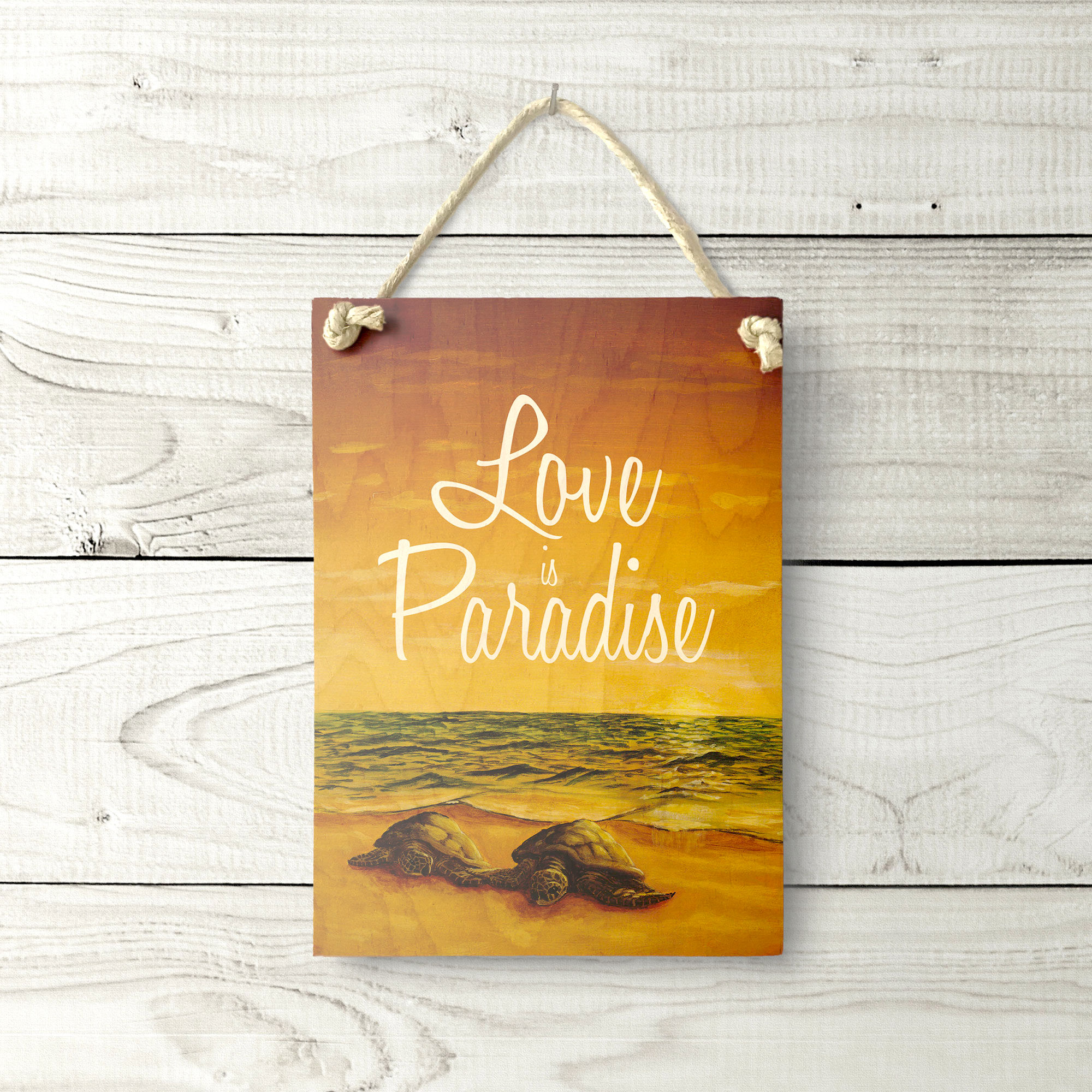 5x7 Love is Paradise Sign