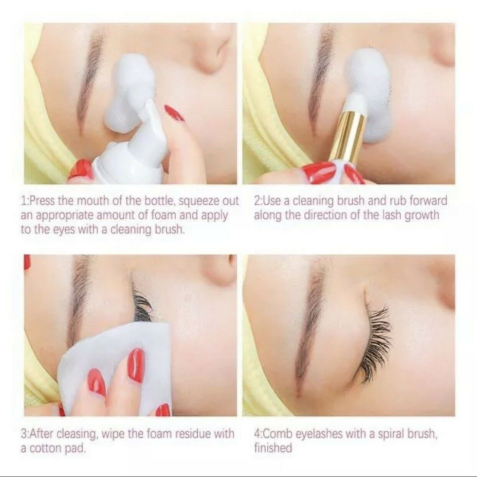 Thumbnail: EYELASH EXTENSION FOAMING SHAMPOO+FOAM CLEANSER+EYELID LASH SHAMPOO CLEANER 50ML