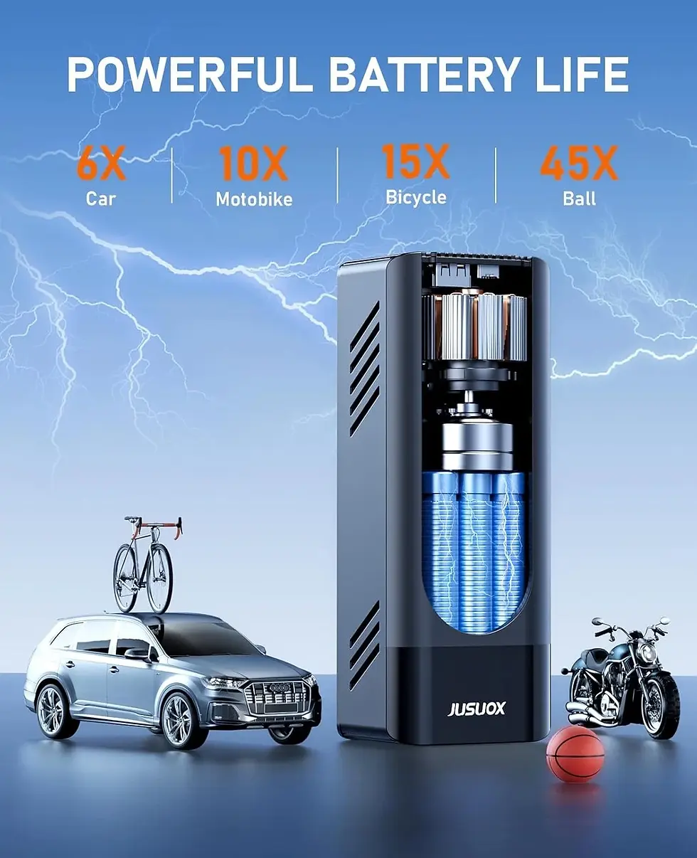 Thumbnail: Tyre Inflator Air Compressor, Mini Portable Air Compressor