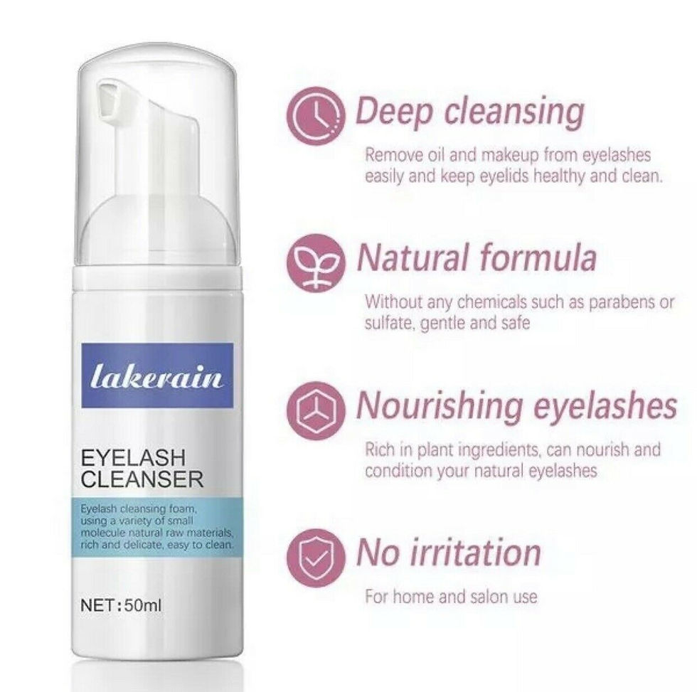 Thumbnail: EYELASH EXTENSION FOAMING SHAMPOO+FOAM CLEANSER+EYELID LASH SHAMPOO CLEANER 50ML