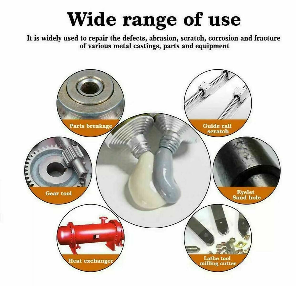Thumbnail: 65g Industrial Heat Resistance Cold Weld Metal Repair Paste Adhesive A&B Gel