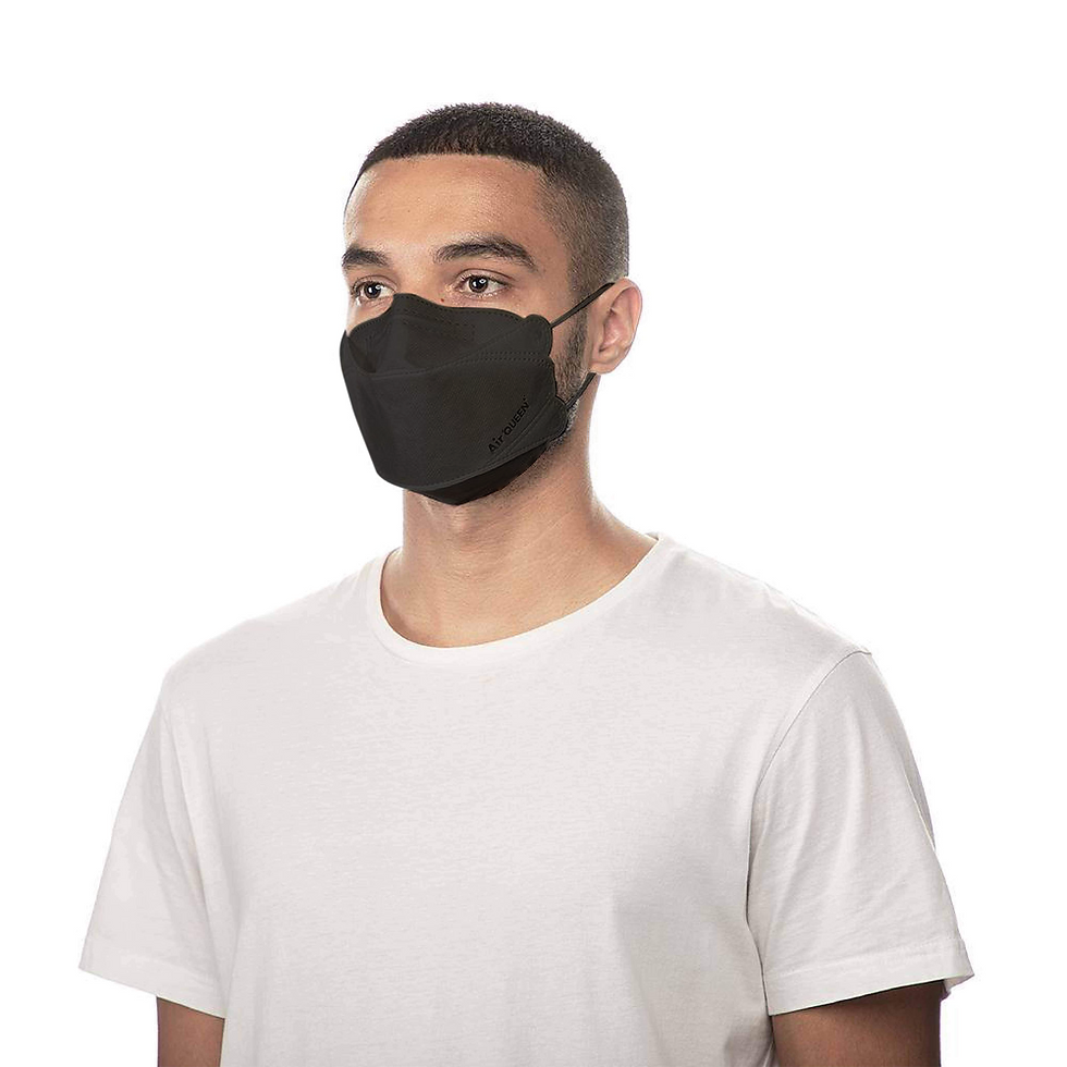 Thumbnail: Air Queen Nanofiber Filter Face Mask (Black) , Paper Light weight, 0.1µm