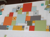 חיפוי מדורג צבעוני ונועז למטבח