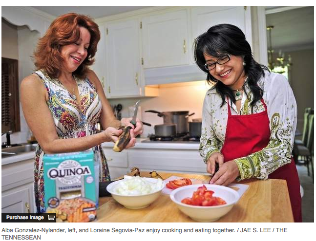 Immigrants bond in kitchen