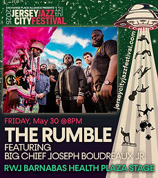 screen ad for The Rumble at Jersey City Jazz Festival 2025