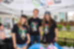 volunteers wearing 2025 jersey city jazz festival t shirts designed by Kathy Cacicedo