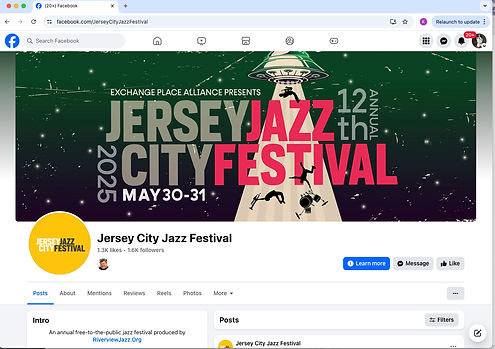 facebook header design for Jersey City Jazz Festival 2025