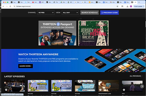 advertising on PBS website for Jersey City Jazz Festival 2025