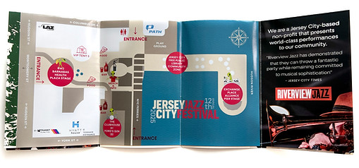 printed collateral materials for jersey city jazz festival