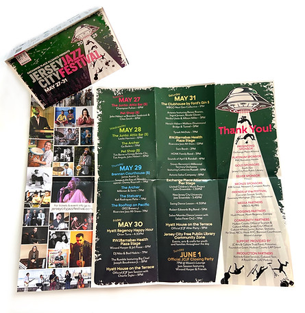 baseball schedule for Jersey City Jazz Festival 2025 designed by Kathy Cacicedo