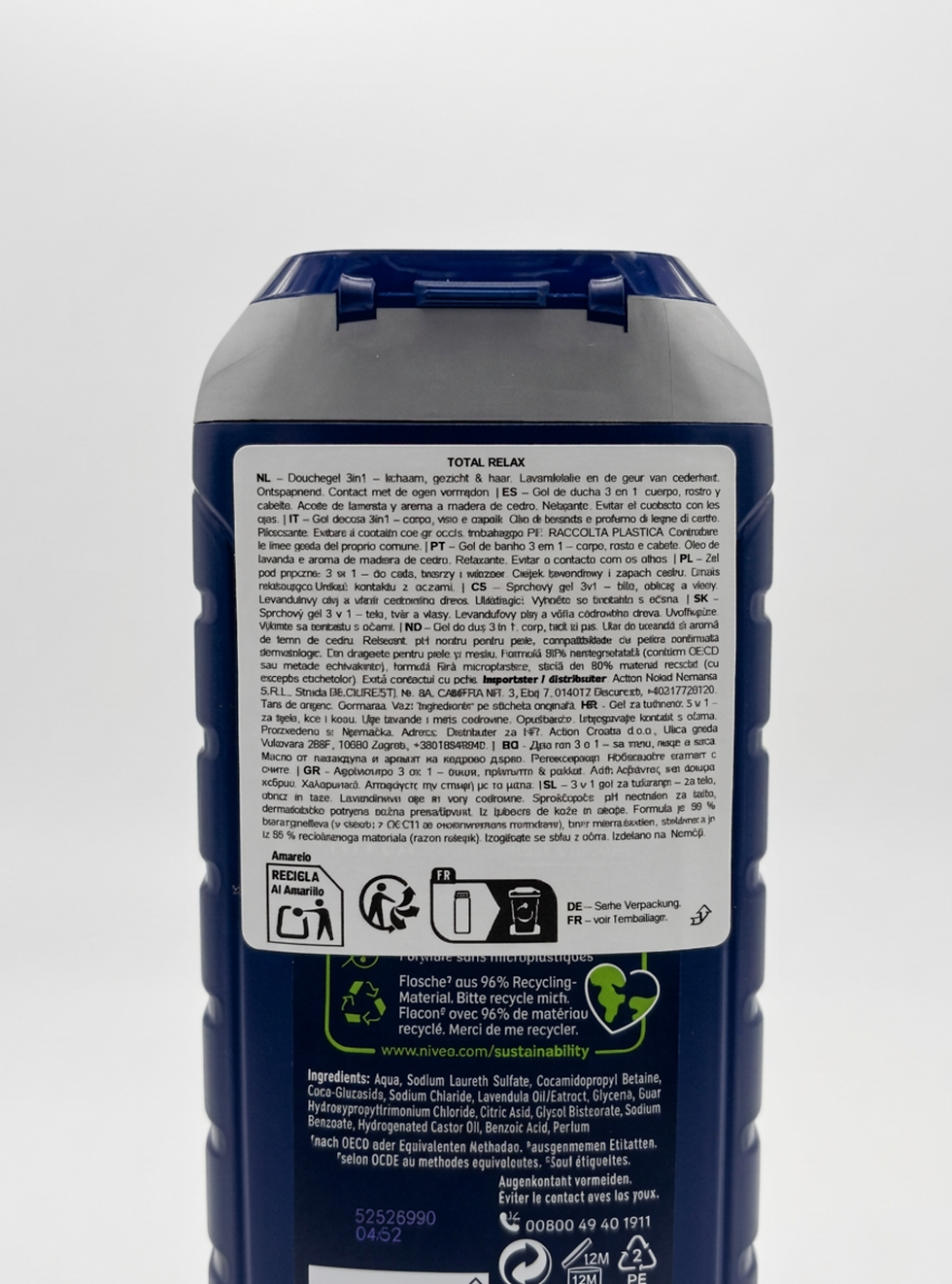 Stickered shower gel from a previous project