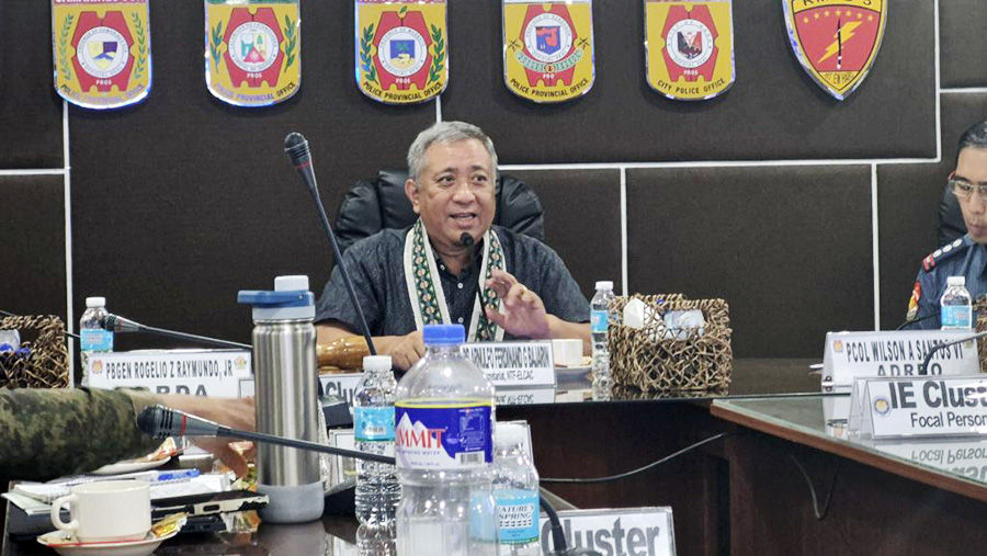 Combating Insurgency in the Bicol Region. Arnulfo Ferdinand Bajarin, Director for Operations of the National Task Force to End Local Communist Armed Conflict leads the Presentation of the 3rd Quarter Accomplishments of the Joint Regional Task Force on Wednesday, October 29 in Legazpi City. Bajarin announced the dismantling of three sub-regional committees in Bicol during the meeting. (PIA Bicol)
