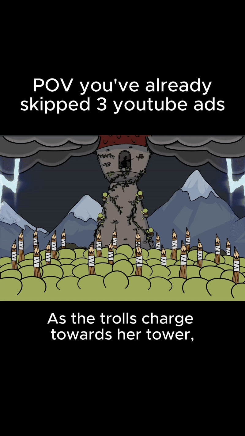 POV you've already skipped 3 youtube ads