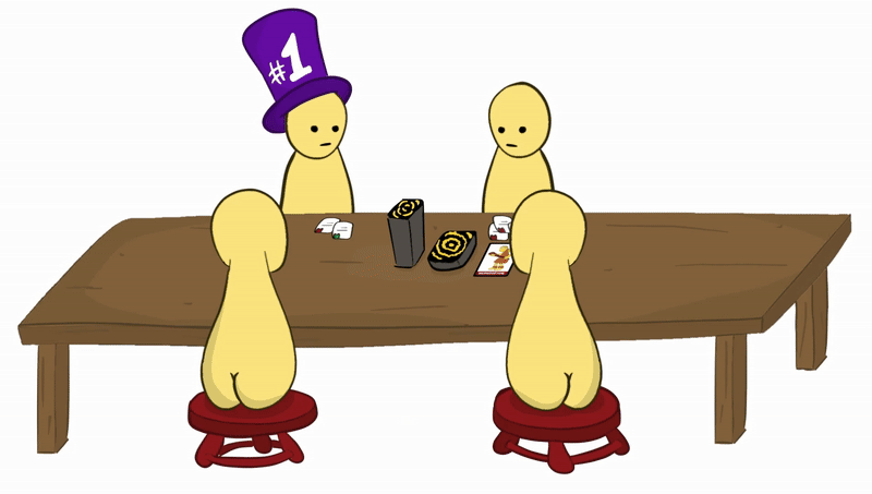 Animated STEERY gameplay showing players objecting to unbelievable story contribution - baloney detection