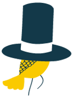 Colombe dans le chapeau