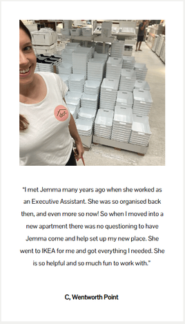 Professional Organiser Jemma at Ikea 