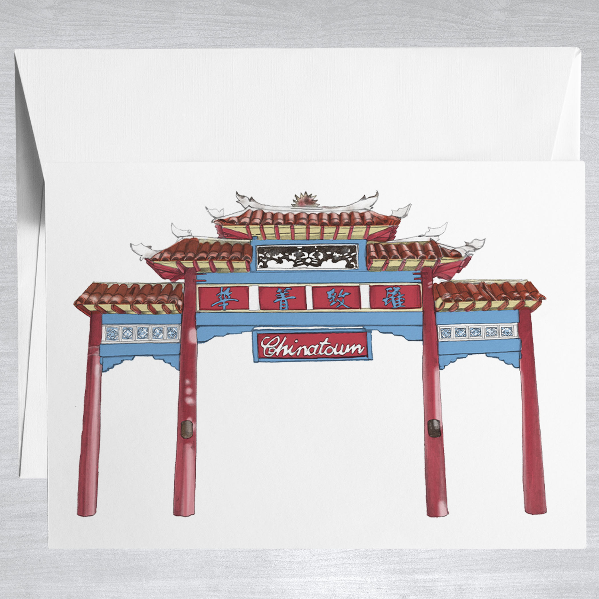 Chinatown Archway Notecard