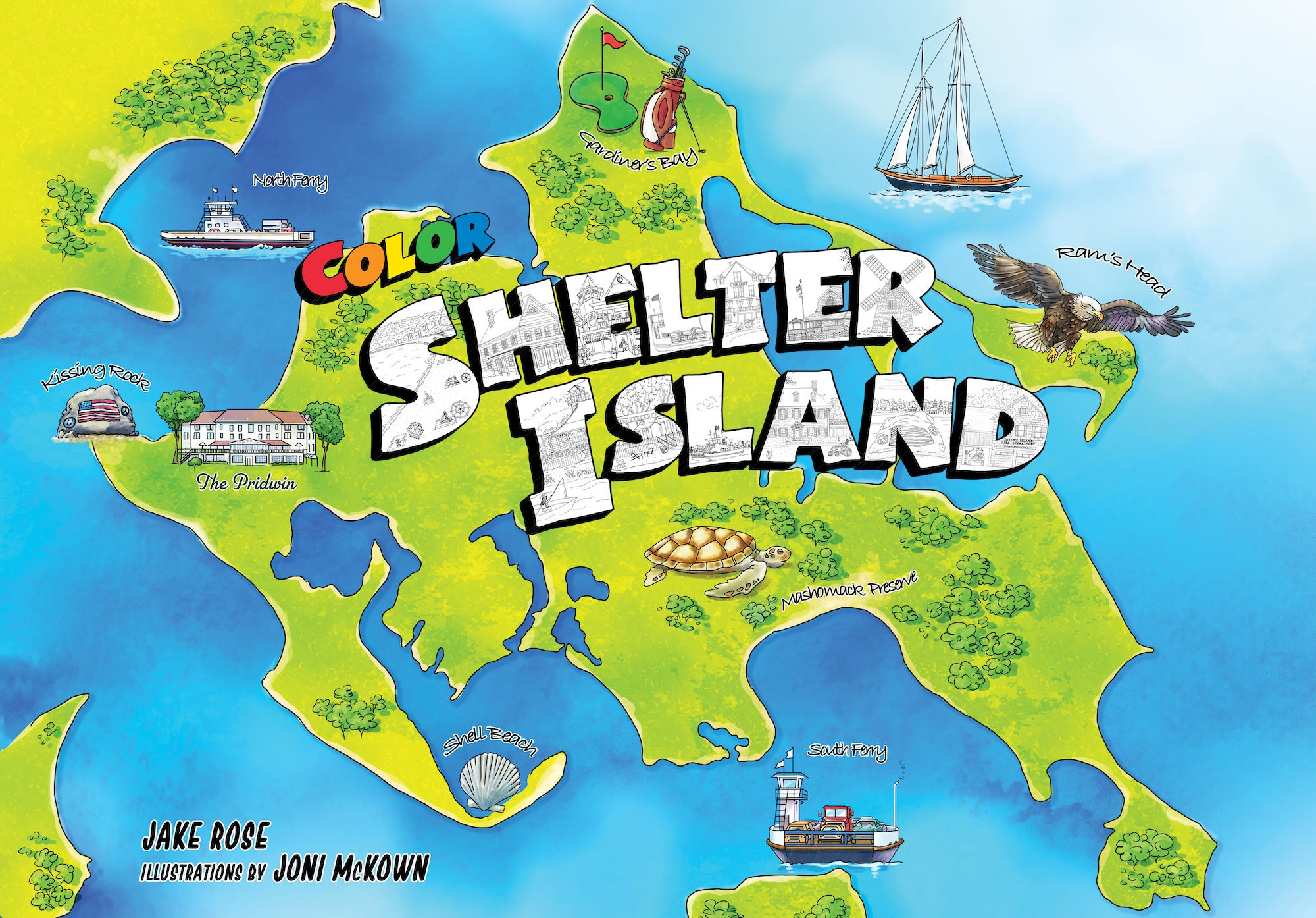 Color Shelter Island Coloring Book