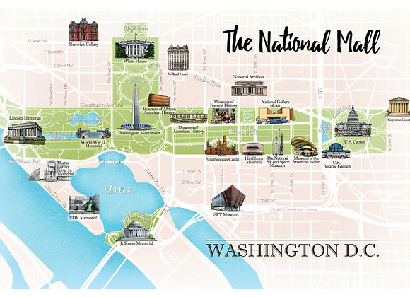 Washington DC National Mall Map Color Our Town 934baf 941950be4345415c99bc70dcdb35b7ac~mv2