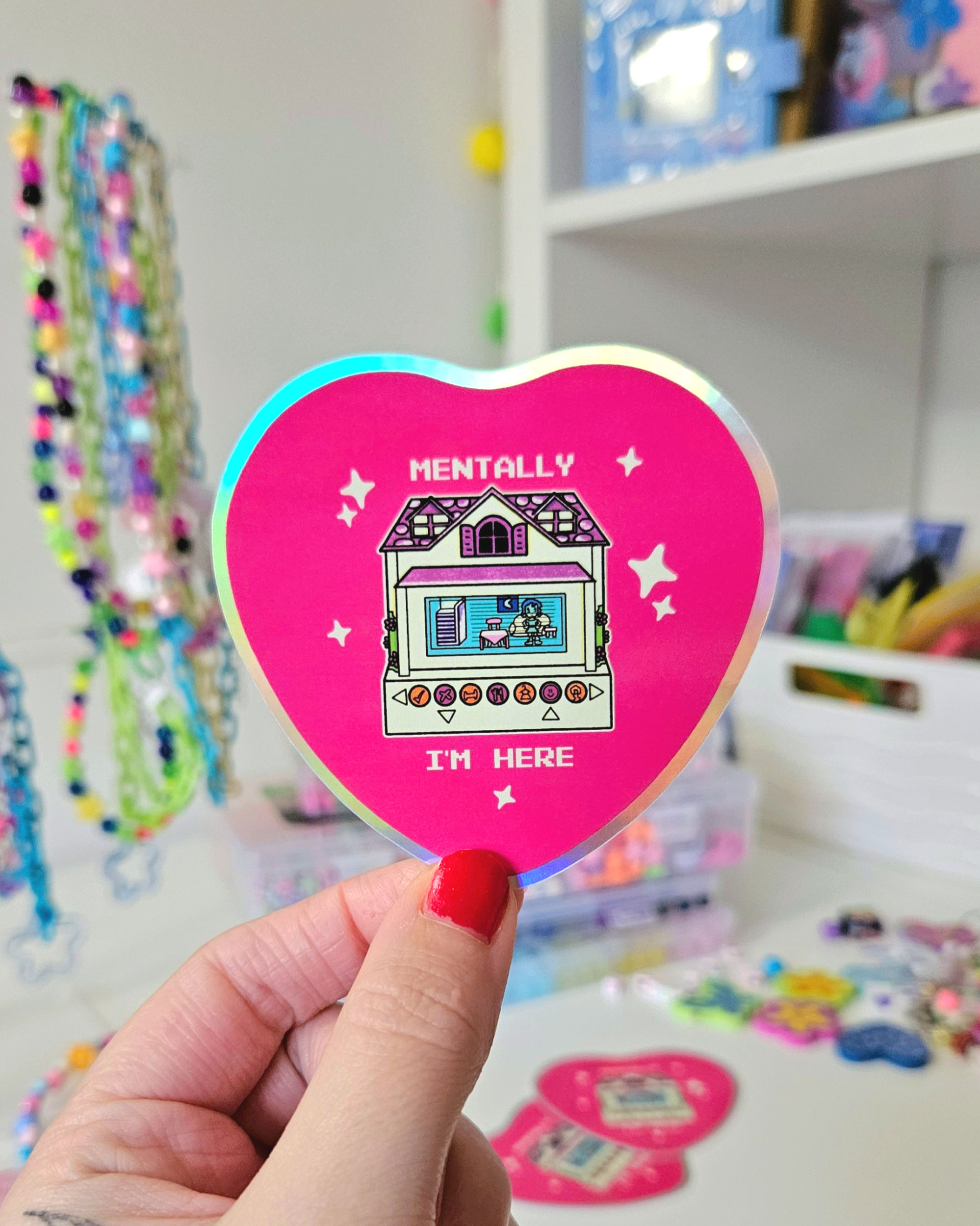 Pixel Chix Holographic Sticker