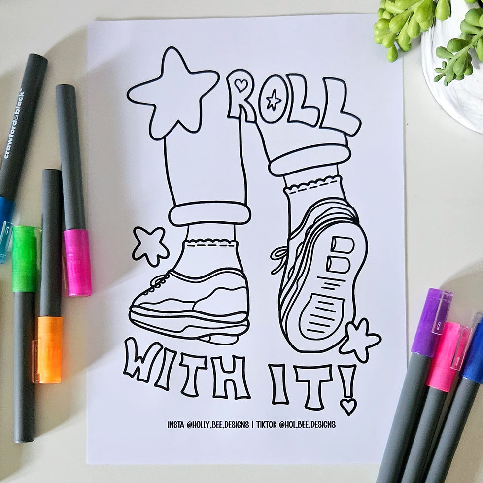 Thumbnail: Roll With It Colouring Sheet (A4)