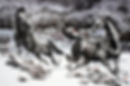 winter horses 26 x 18