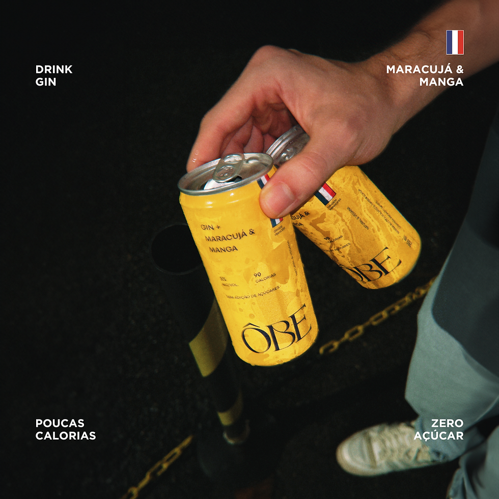 Miniatura: Ôbe Maracujá & Manga - drink francês 🇫🇷 de gin 269ml (6 unidades)