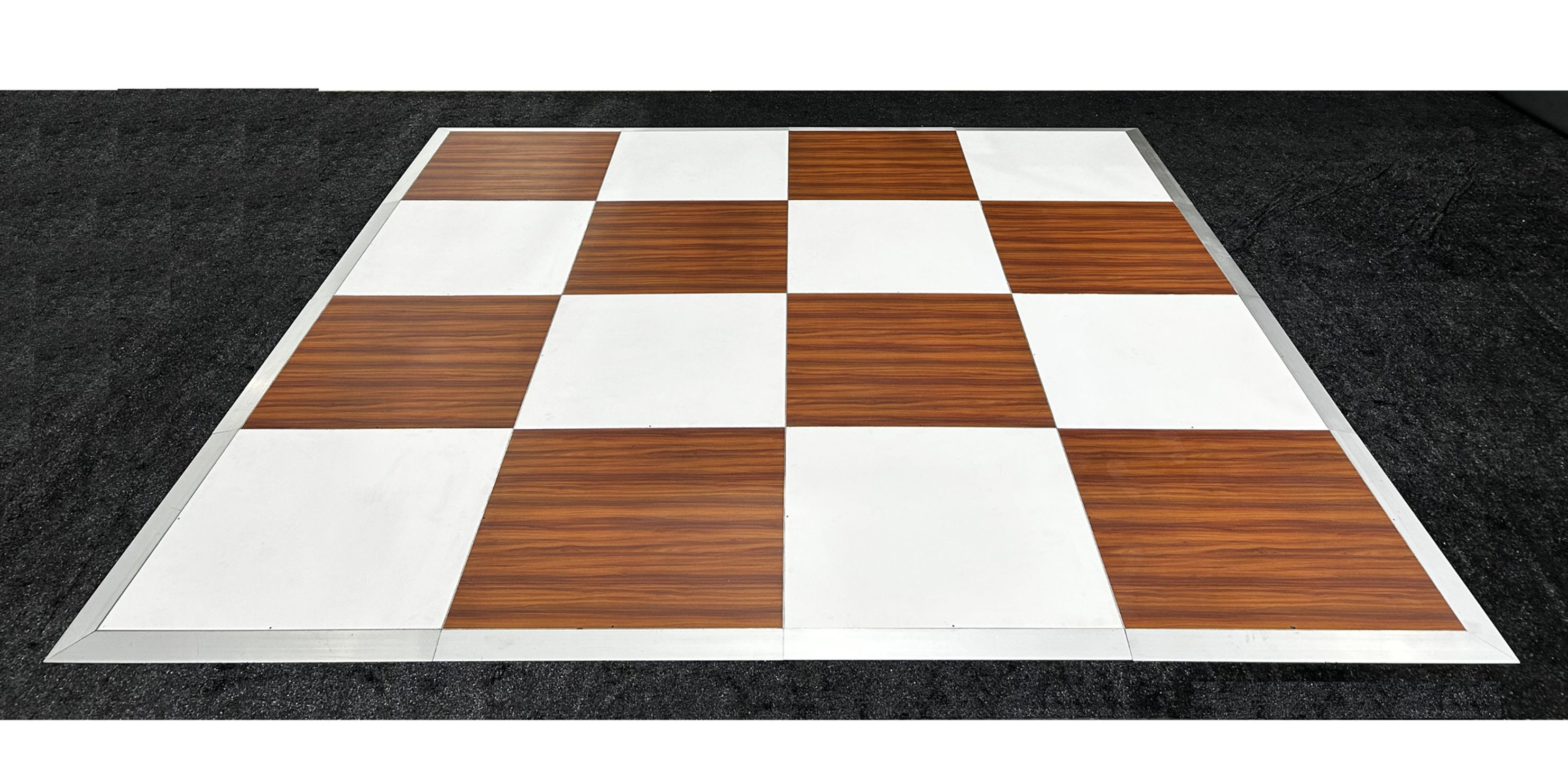 Dance Floor  Outdoor (White & Wood Tone) 4'X4' Section