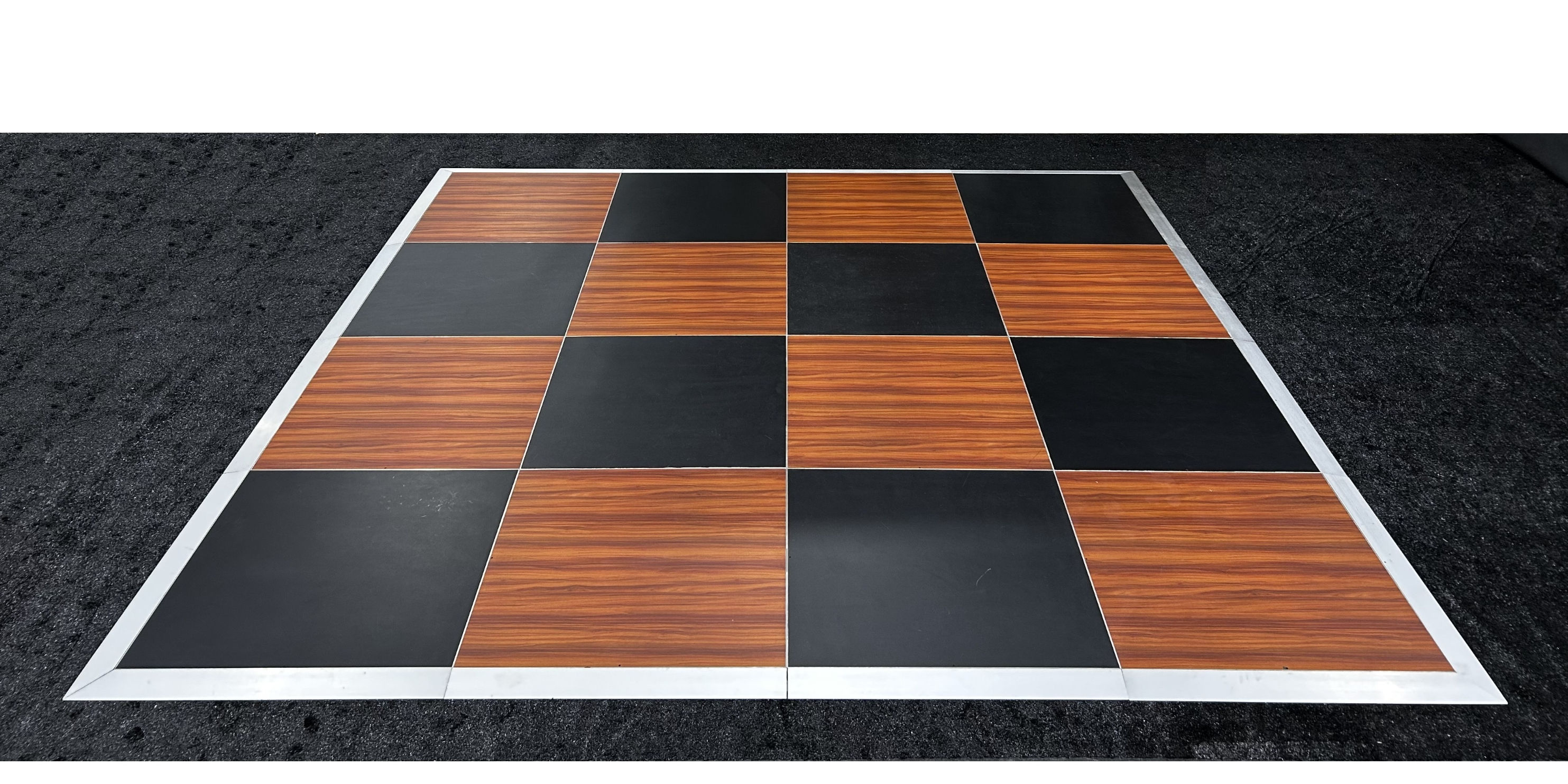 Dance Floor  Outdoor (Black & Wood Tone) 4'X4' Section