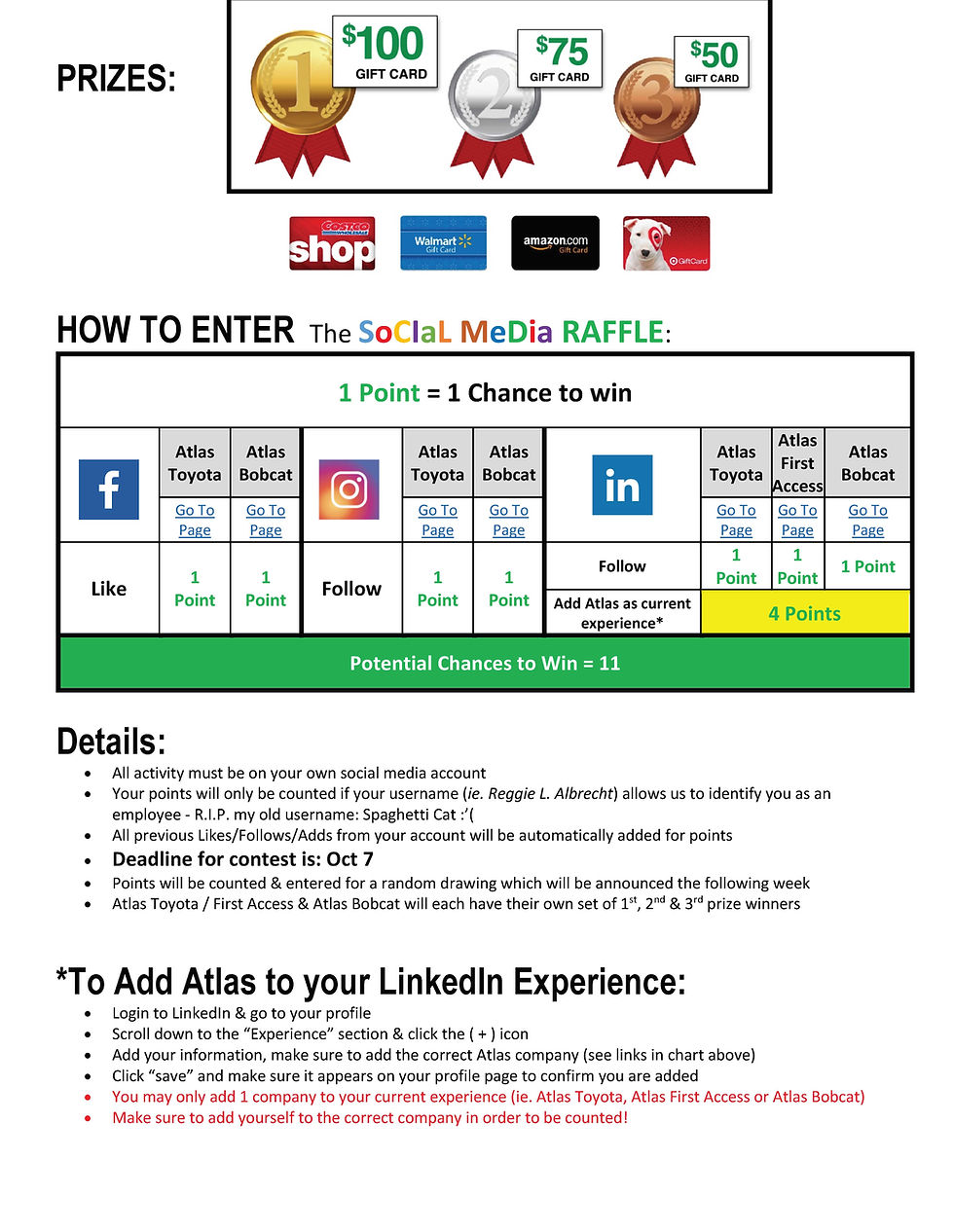 Social Media Raffle!