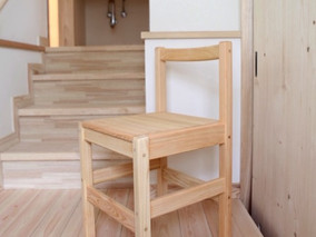 hinoki cube chair 納品