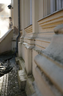 verdreckte Fassade - Rathaus Bützow