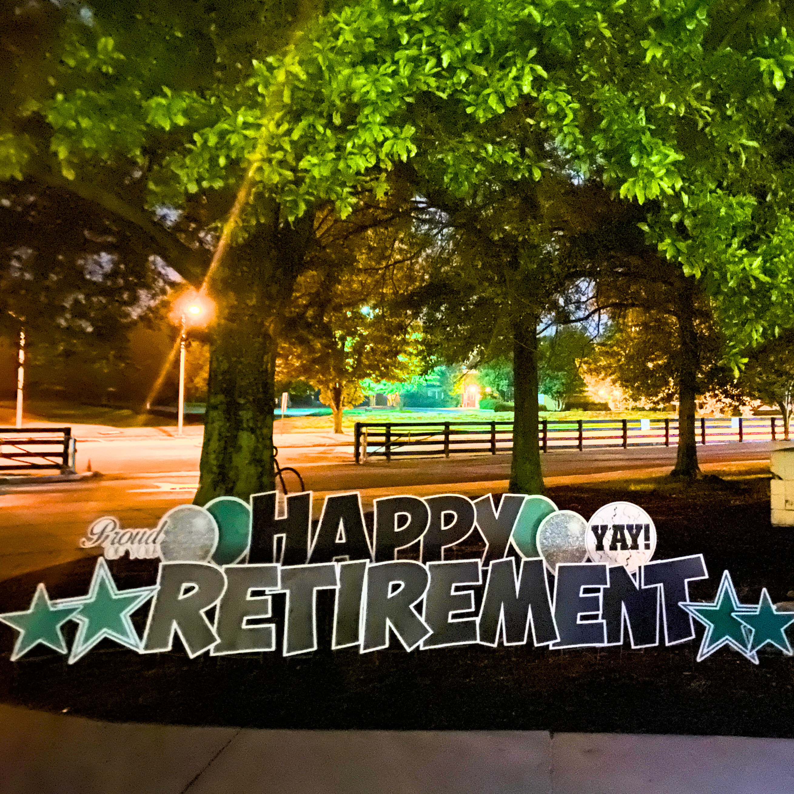 Large Happy Retirement Sign