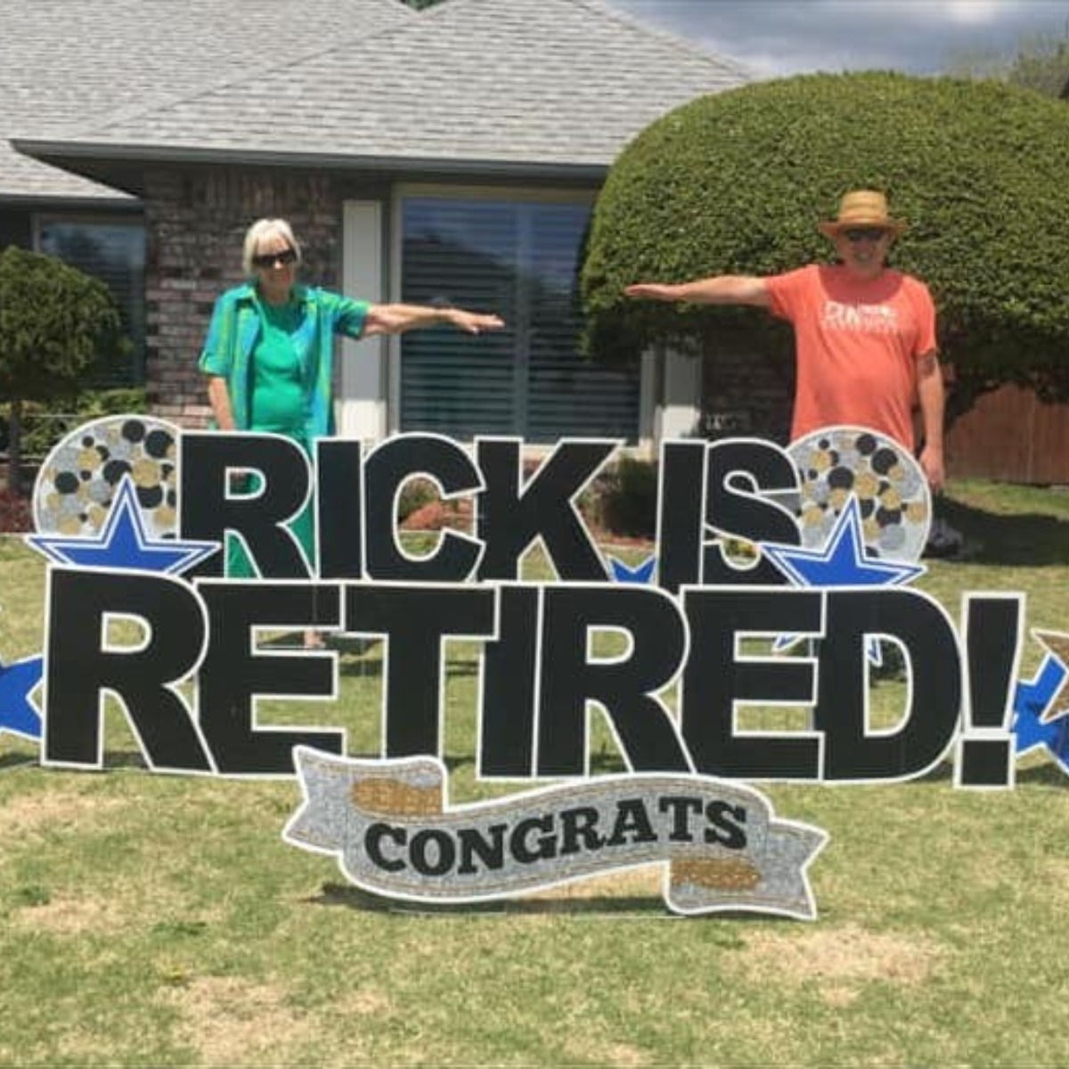Funny Happy Retirement Sign