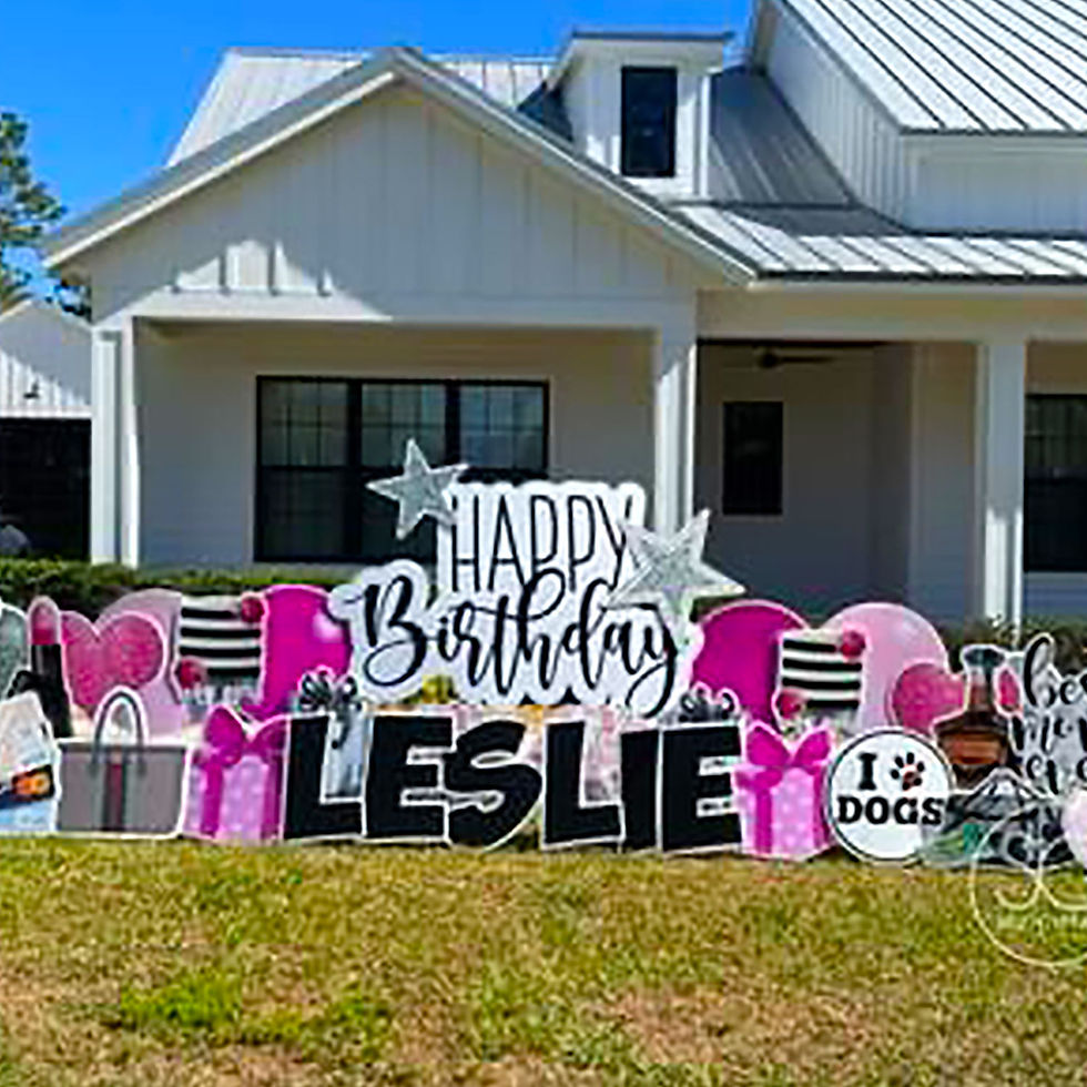 Thumbnail: Elegant Script Big Birthday Yard Sign