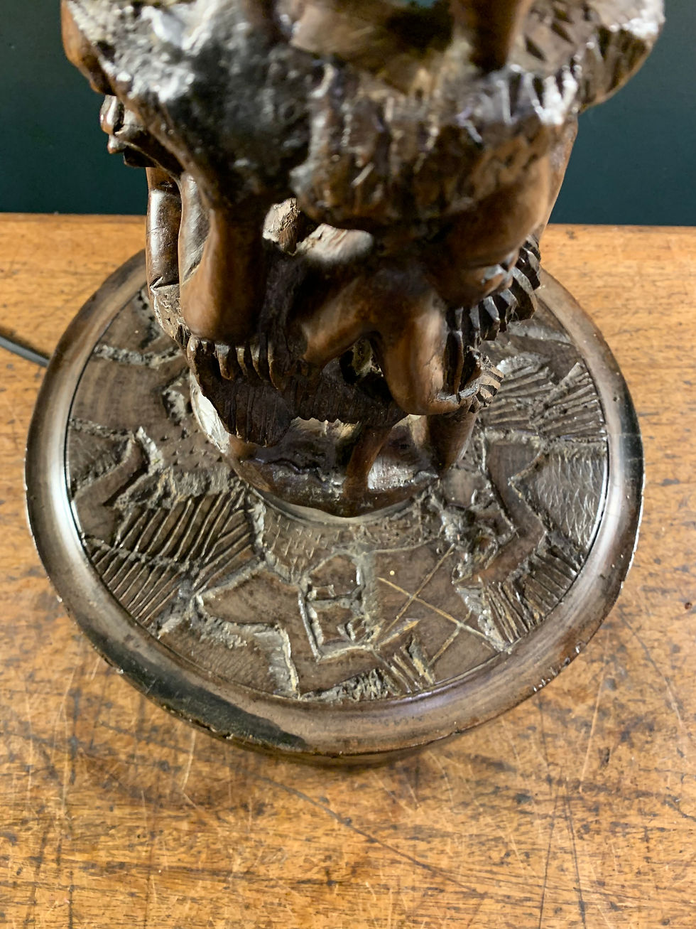 Thumbnail: Carved African Standing Lamp