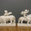Thumbnail: White Plaster Figurines, Cherubs on Lions