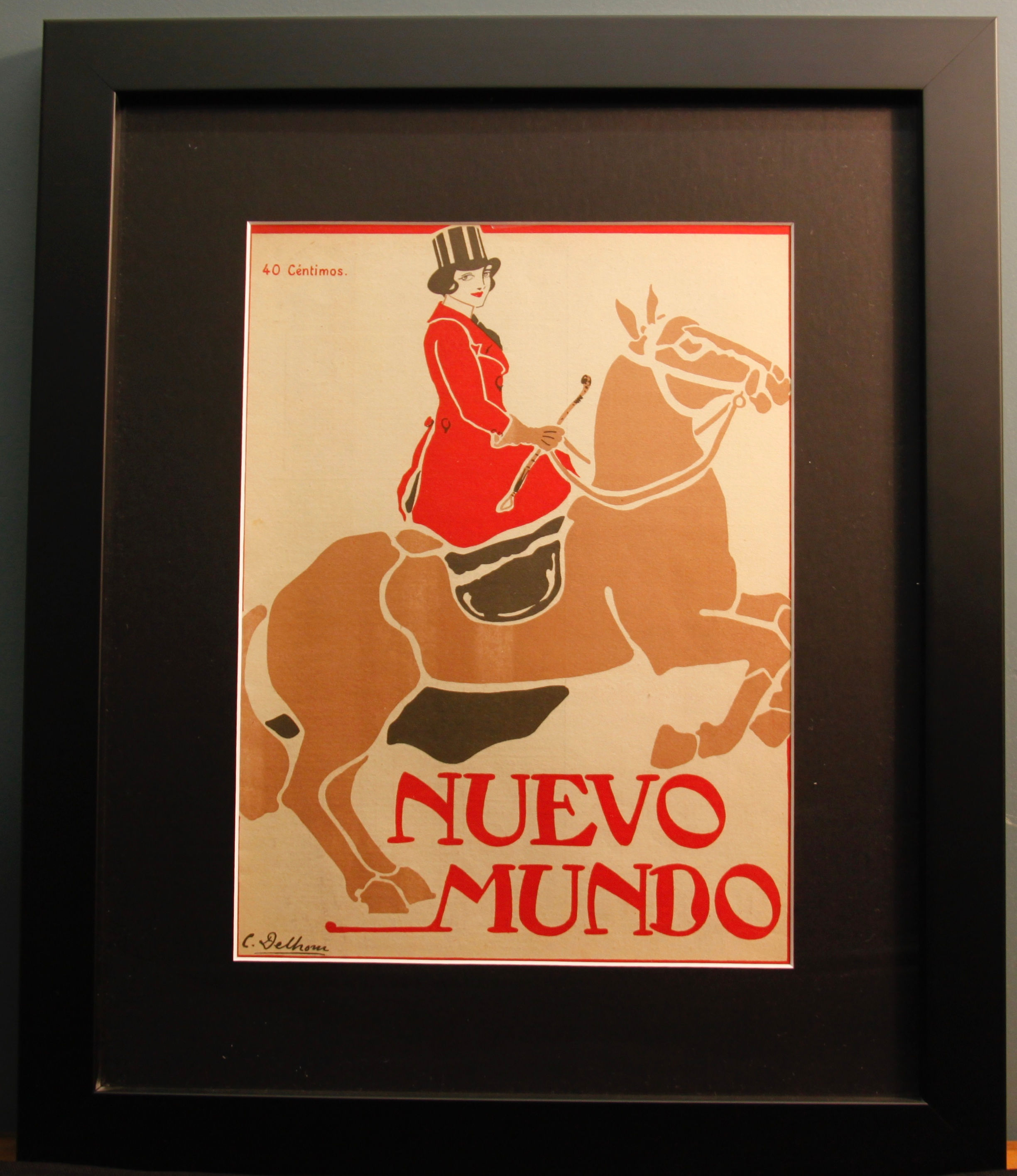 Nuevo Mundo. Original Spanish 1920's Print. (Horse Riding)
