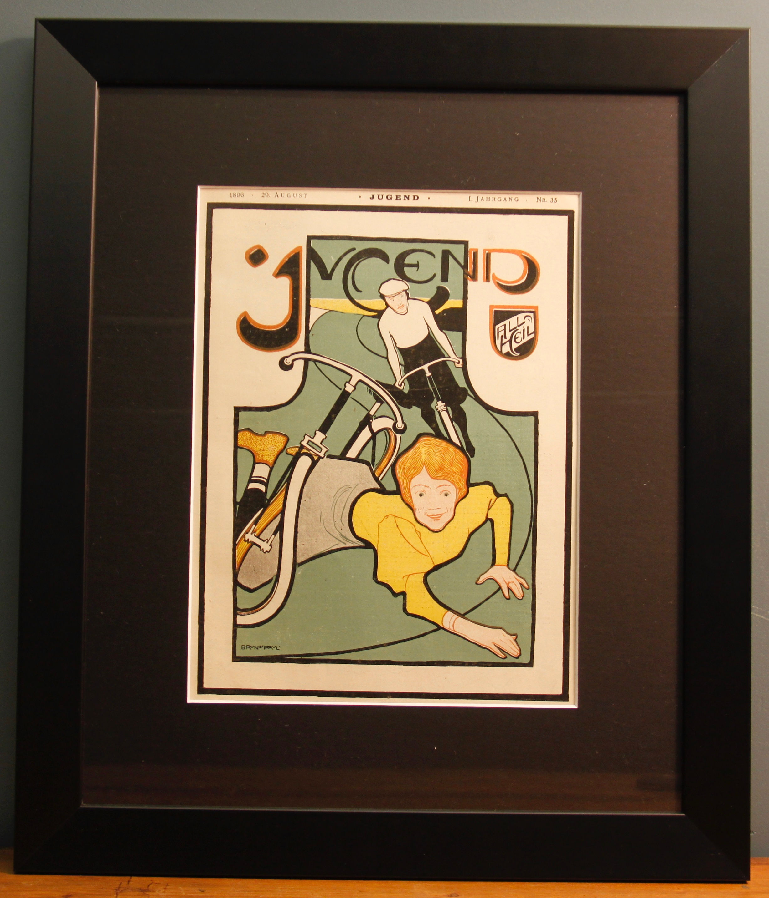 Original 1920's Spanish Print. (Ladies Cycling)