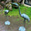Thumbnail: Pair of Bronze Verdigris Egrets