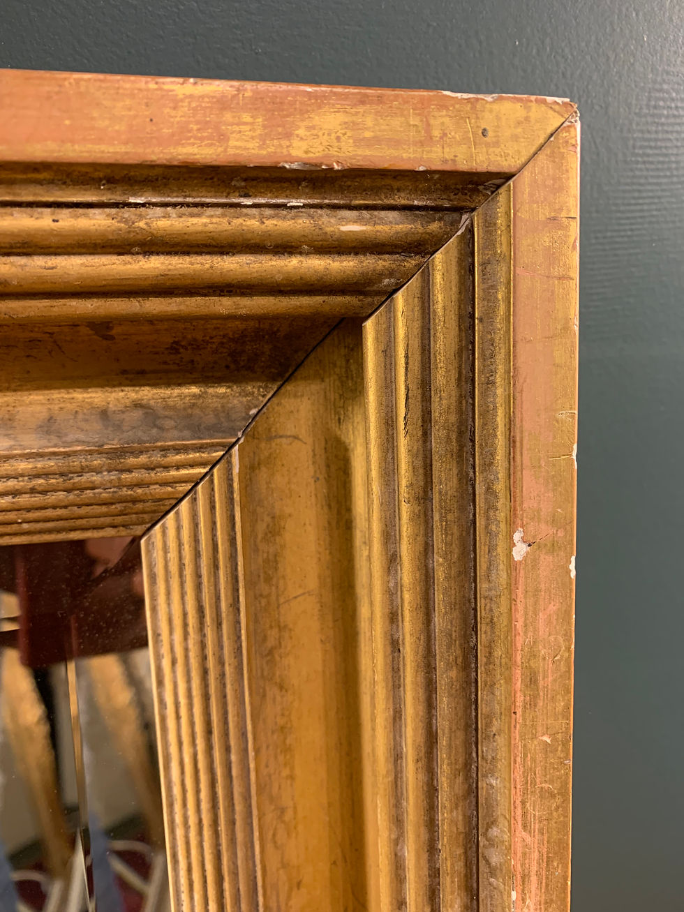 Thumbnail: Plain Gilded Bevelled Mirror.