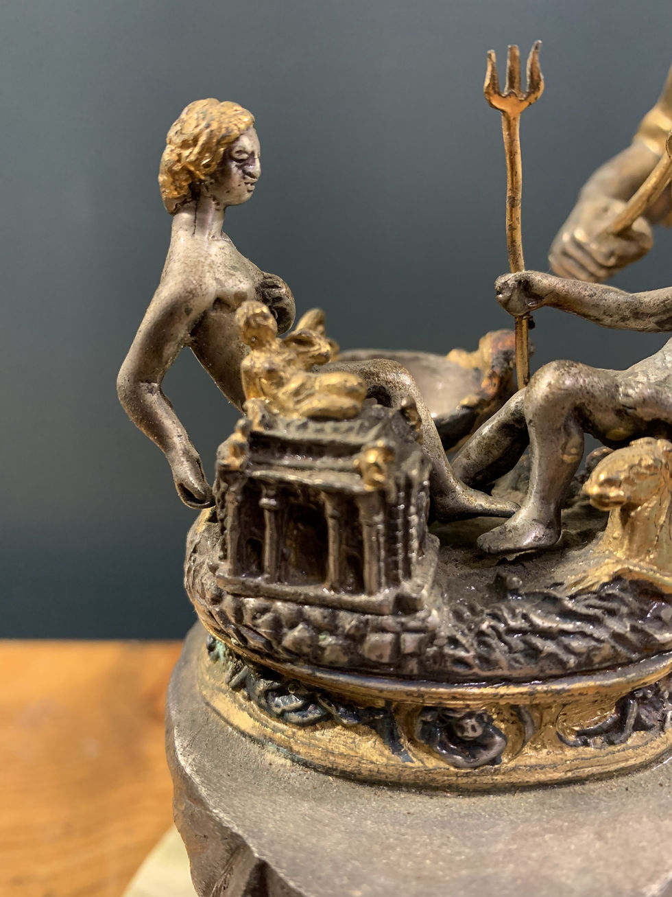 Thumbnail: Unusual Brass and Onyx Sculpture