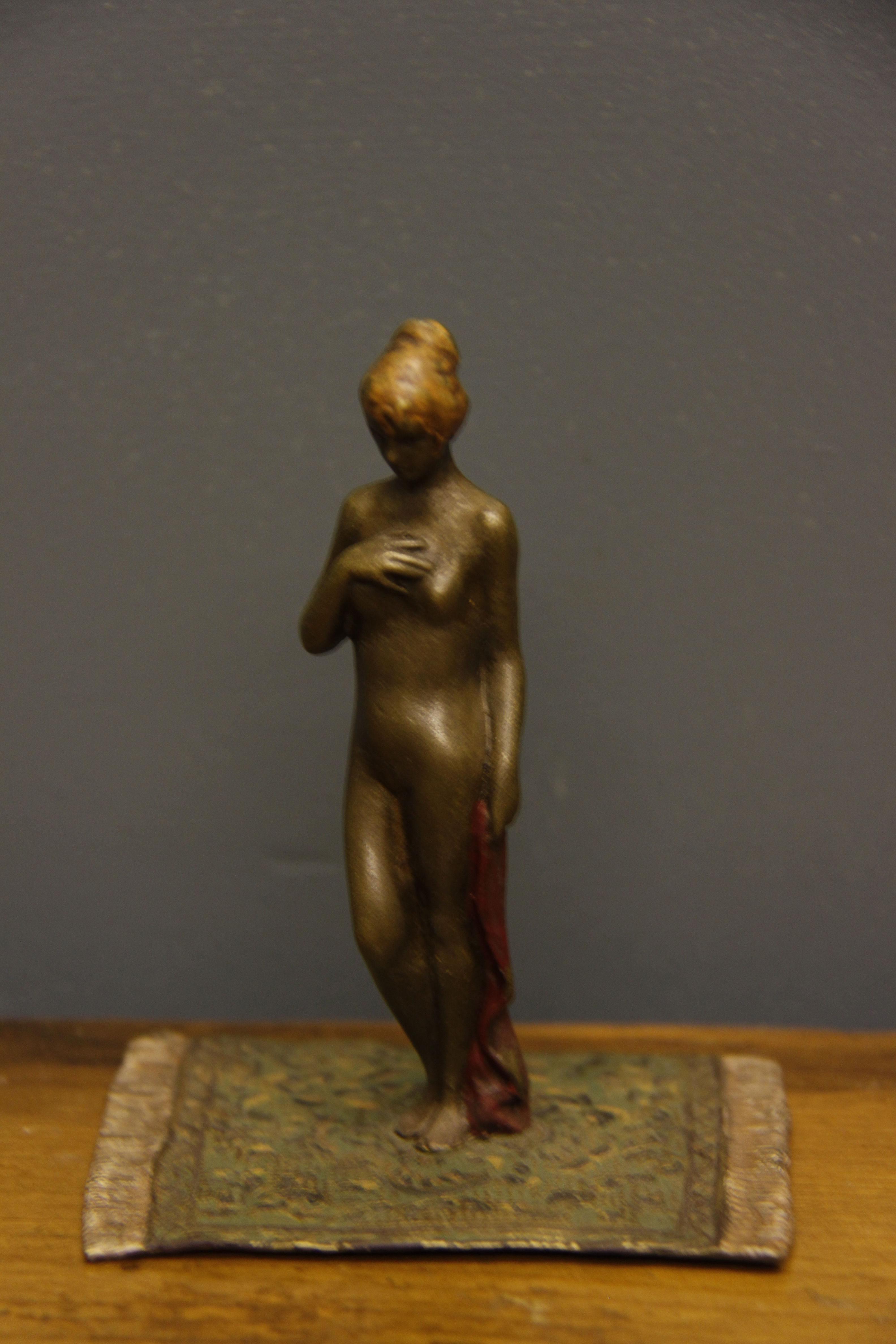 Cold Painted lady on a rug