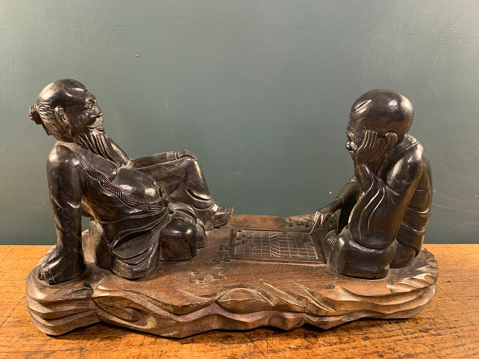 Thumbnail: Oriental Wooden Figures Playing a Board Game