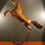 Thumbnail: Large Hollow Metal Prancing Horse.