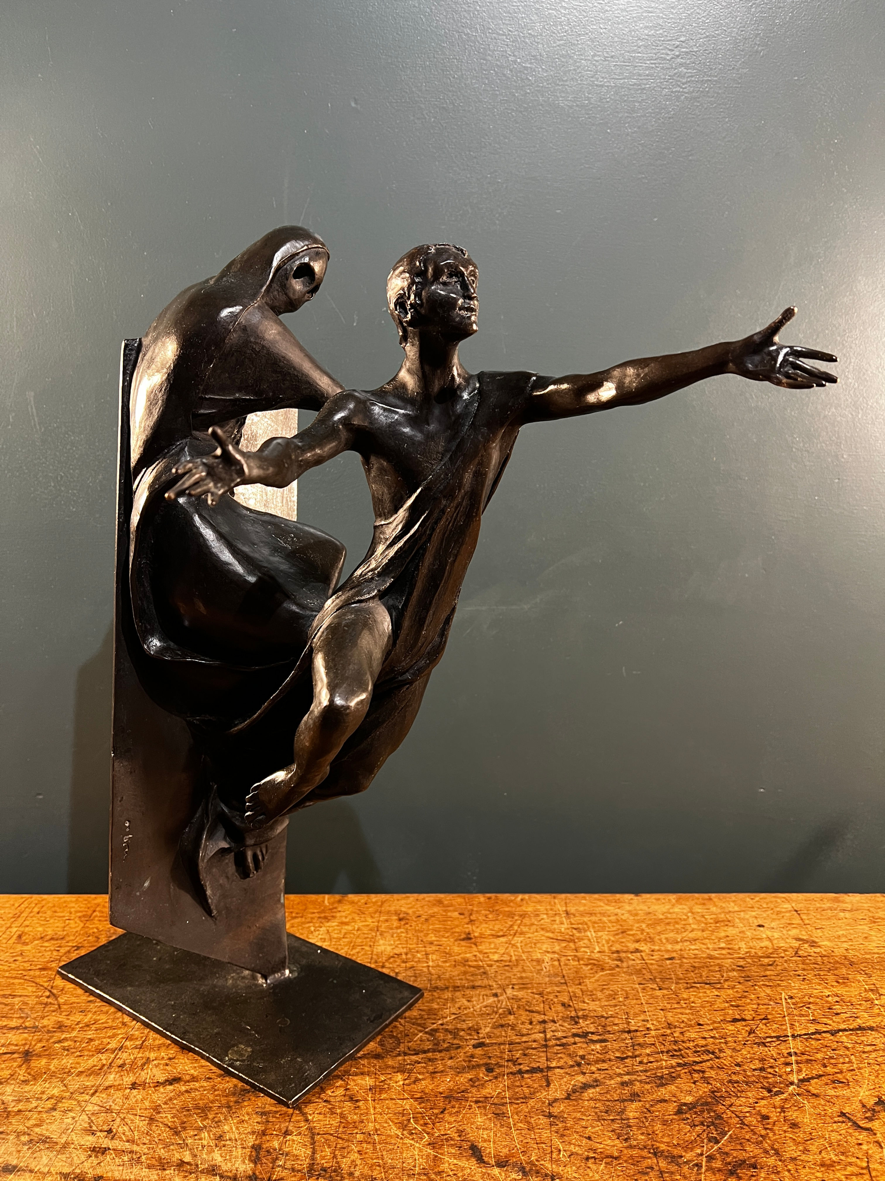 "ESCAPE" bronze by Bayard Osborn. Signed