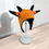 Thumbnail: Goat Hat - Orange and Black Fleece - Infant