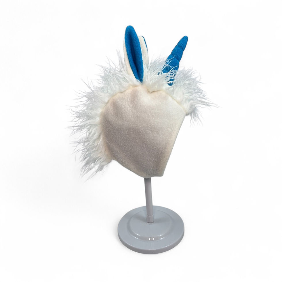 Thumbnail: Unicorn Hat with blue lining - Infant