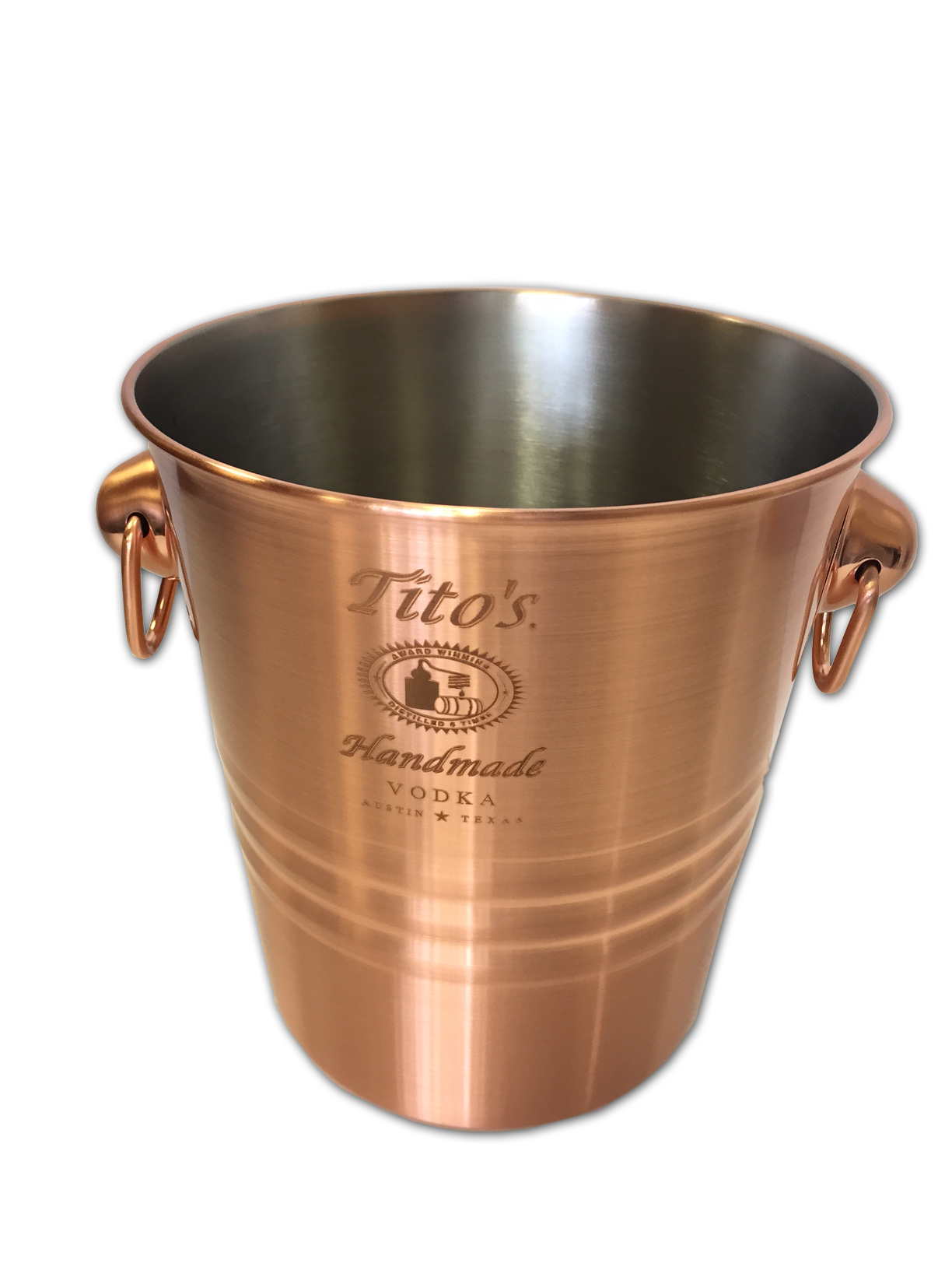 Copper plated ice bucket