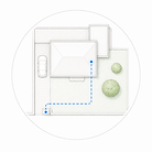 Diagram showing connection from curb to house